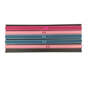 5 Under Armour headbands with silicone grip inside